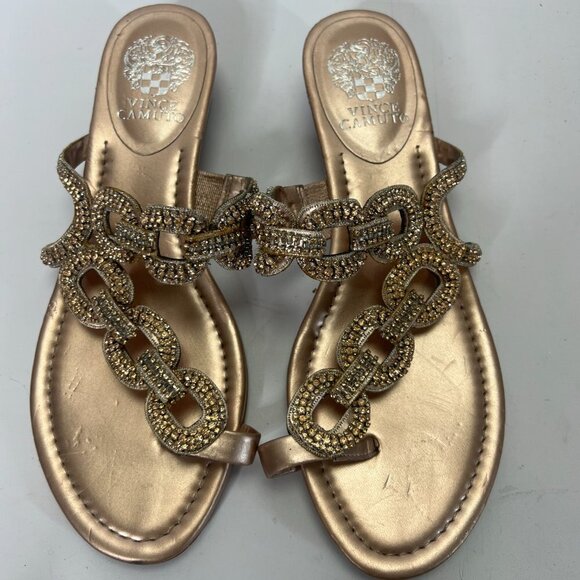 Vince Camuto Embellished Crystal Sandals Size 9 - Picture 2 of 6